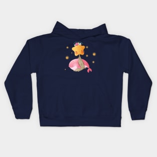 Whale Stars Flying Kids Hoodie